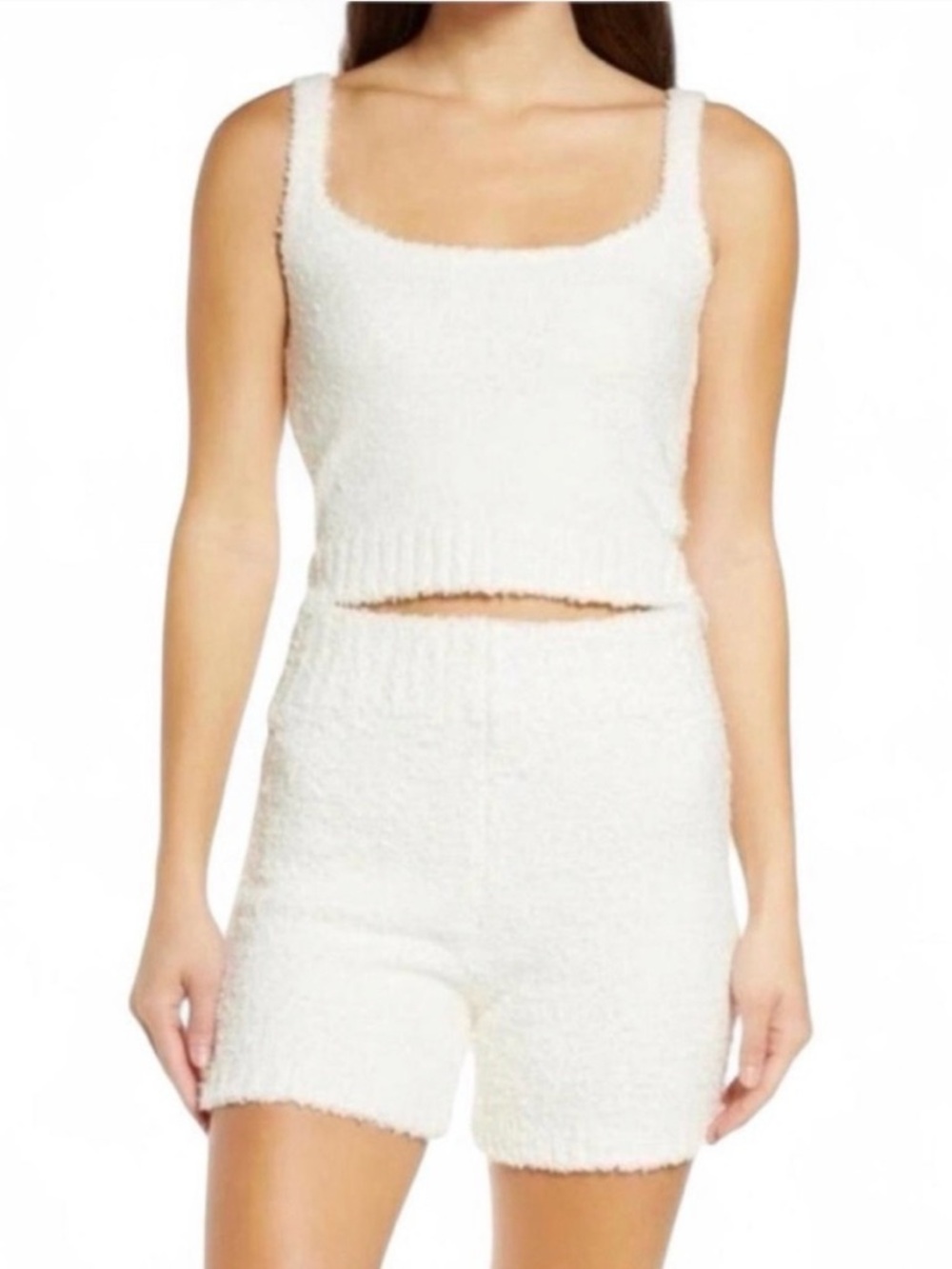 SKIMS Soft Cream Textured Knit Loungewear Piece L/XL - Picture 8 of 8